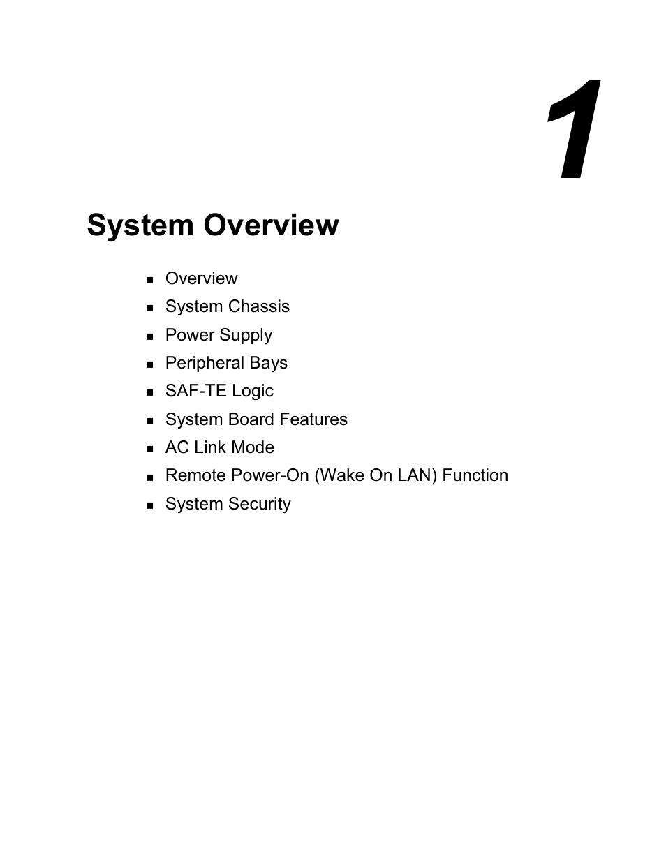 Chapter 1 system overview, System overview | Intel Express 5800/120Ld User Manual | Page 17 / 194