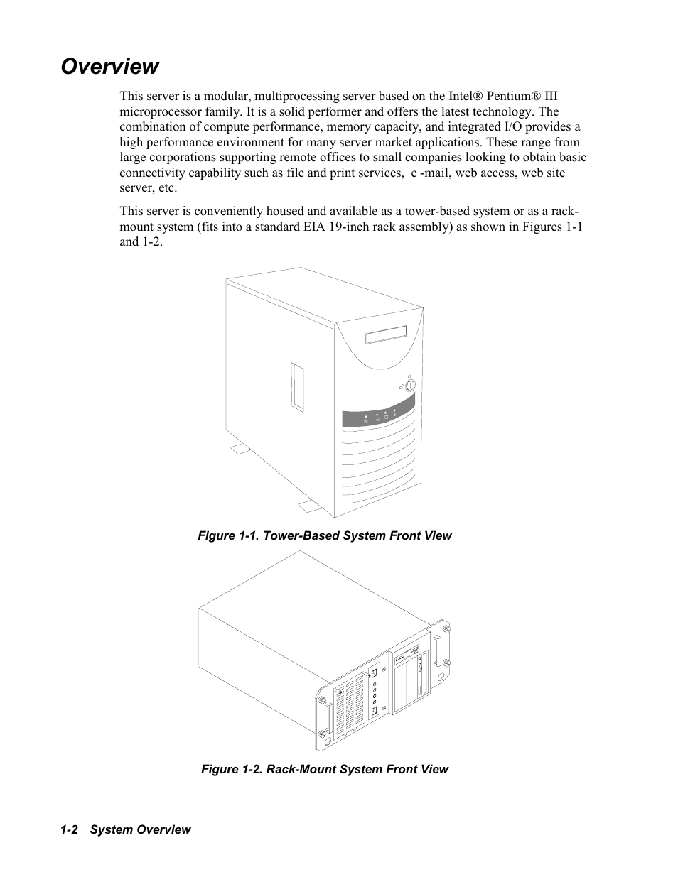 Overview | Intel Express 5800/120Ld User Manual | Page 18 / 194