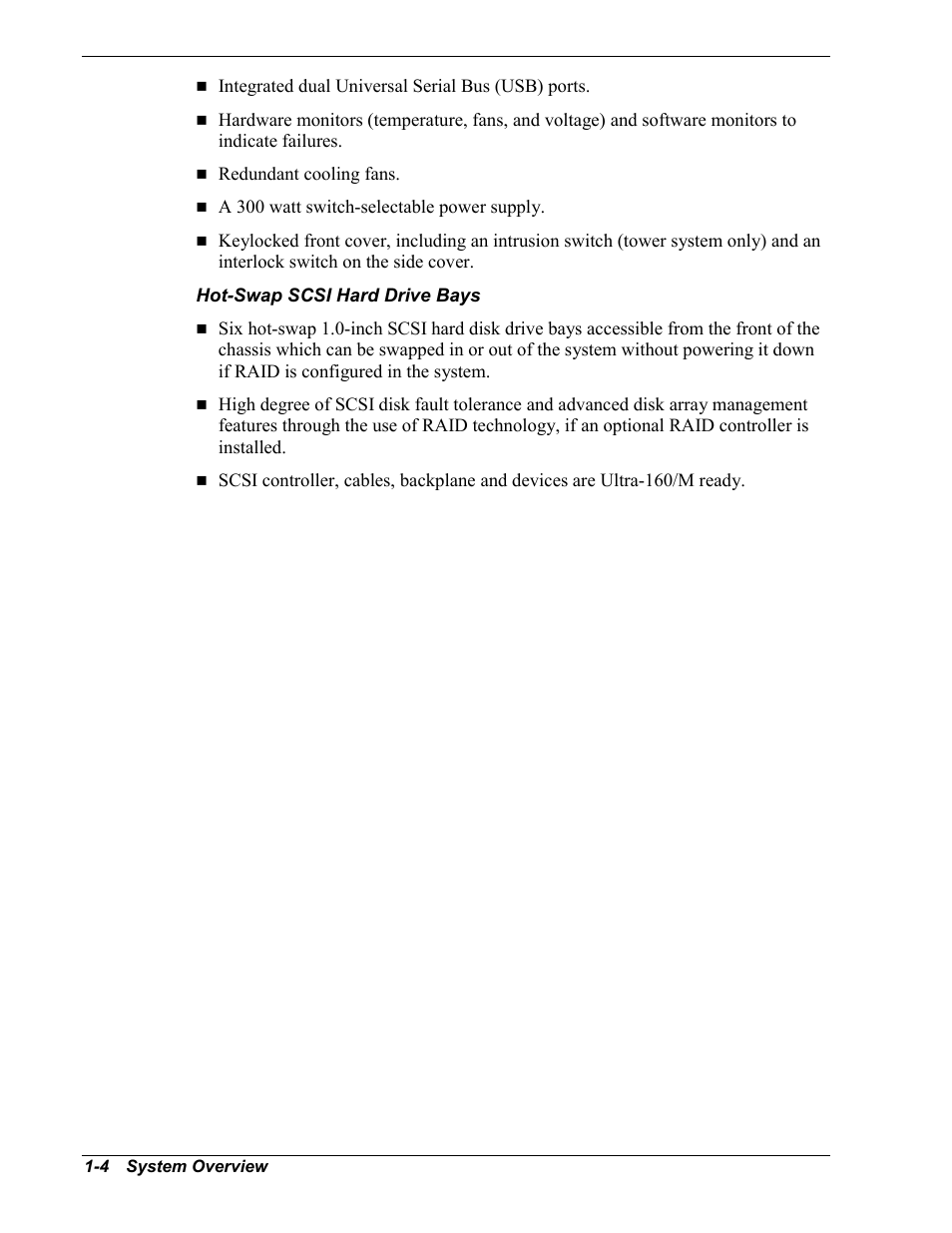 Hot-swap scsi hard drive bays | Intel Express 5800/120Ld User Manual | Page 20 / 194