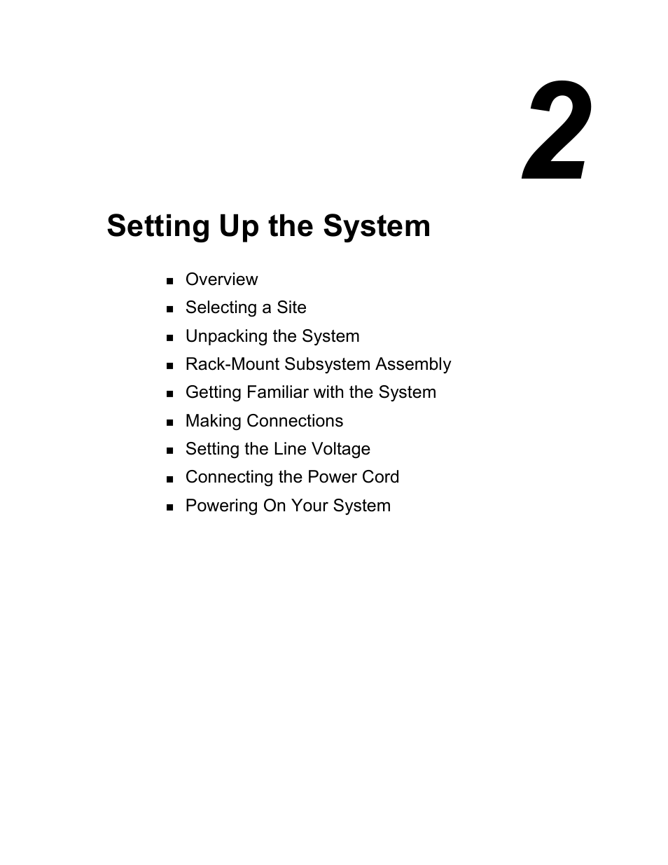 Chapter 2 setting up the system, Setting up the system | Intel Express 5800/120Ld User Manual | Page 33 / 194