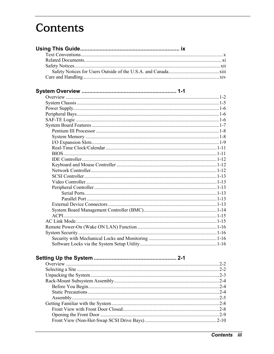 Intel Express 5800/120Ld User Manual | Page 5 / 194