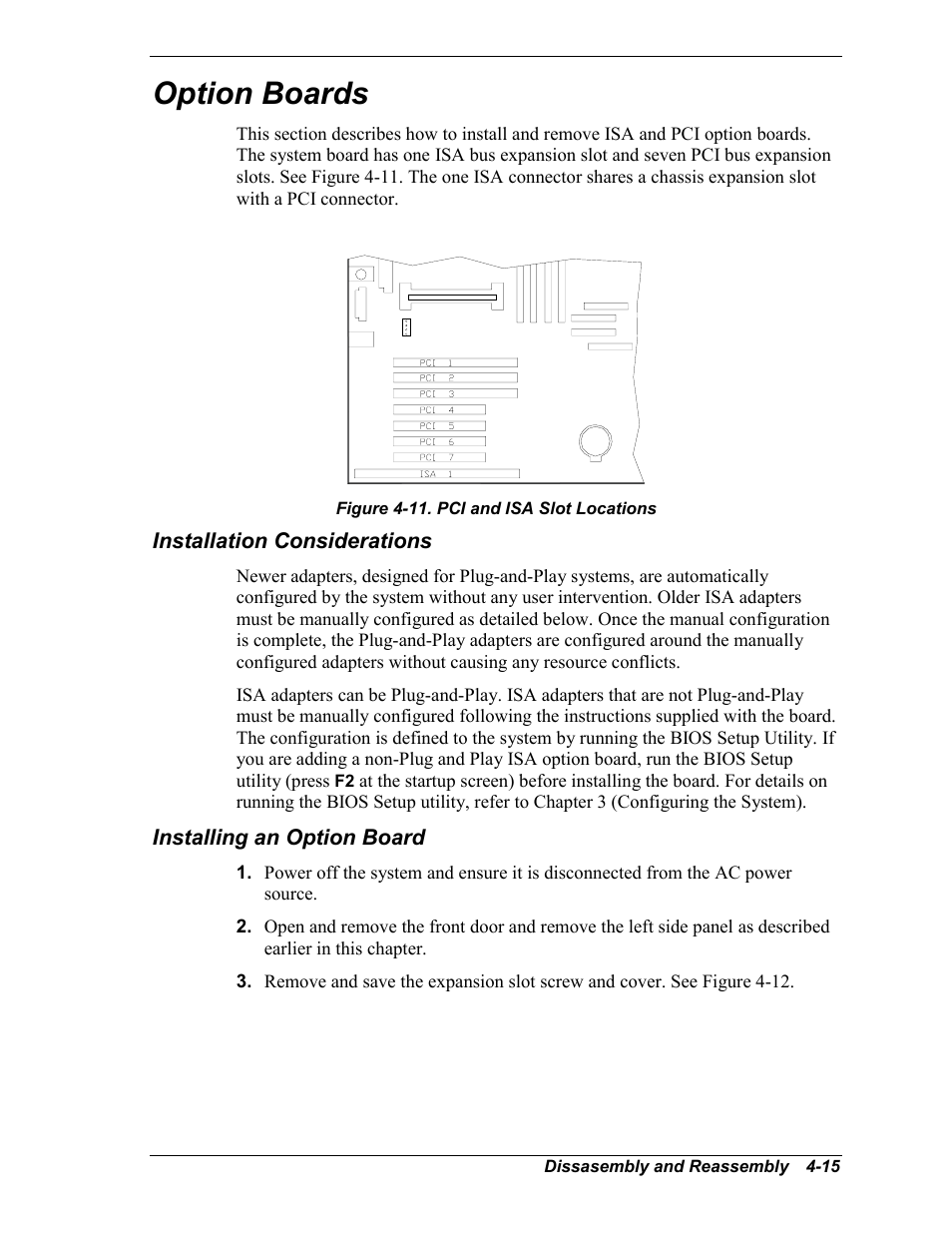 Removing dimms, Option boards | Intel Express 5800/120Ld User Manual | Page 87 / 194