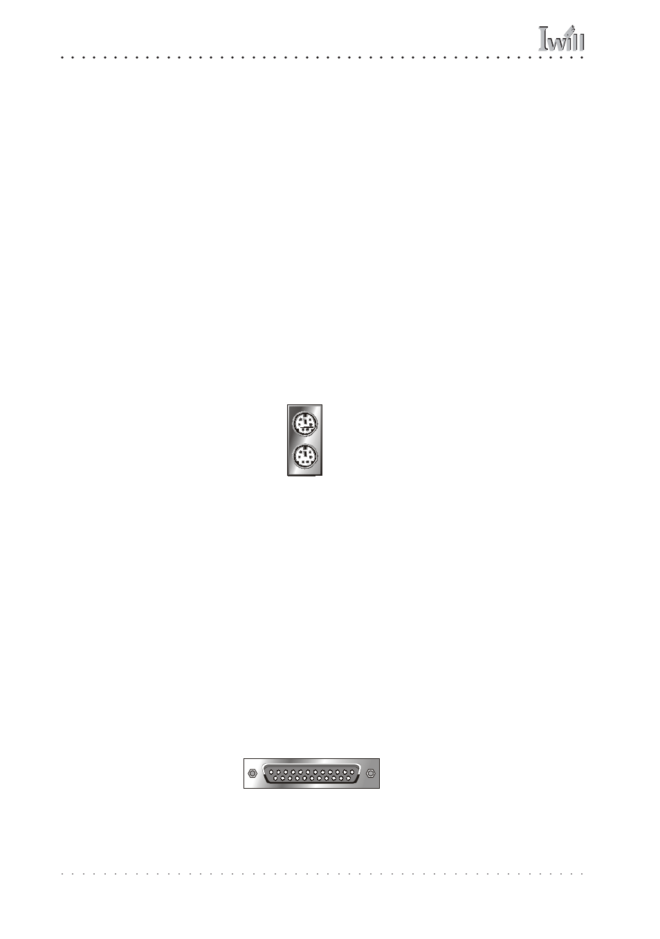 External i/o ports, Ps/2 ports, Parallel port | Ps/2 ports parallel port, Mp4g/mp4gl series motherboard, User’s manual, Ps/2 mouse, Ps/2 keyboard | Intel FB24624100 User Manual | Page 32 / 108