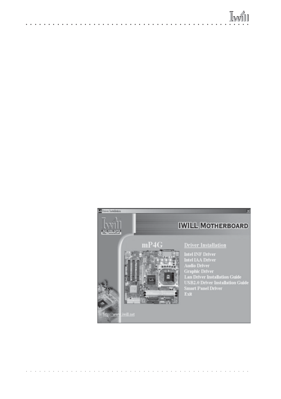 Driver software, Mp4g/mp4gl series motherboard, User’s manual | Intel FB24624100 User Manual | Page 38 / 108