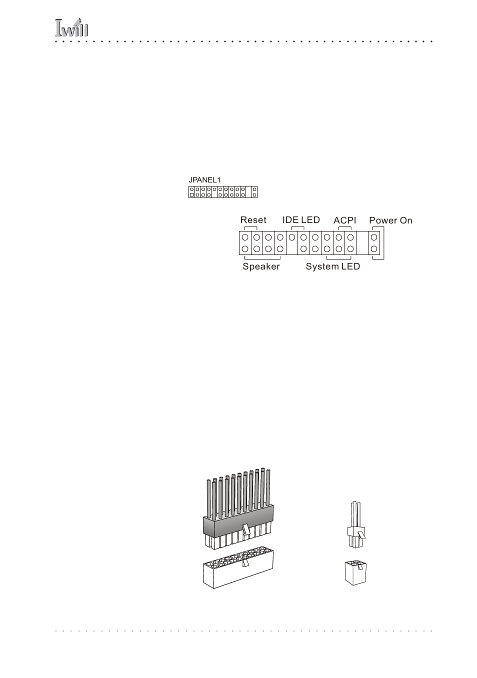 Connecting front panel components, Completing system configuration, Installing the motherboard | User’s manual, Front panel feature connector pin assignments, Atx connector atx12v connector, System led power on speaker ide led acpi reset, Jpanel1 | Intel FB24624100 User Manual | Page 61 / 108