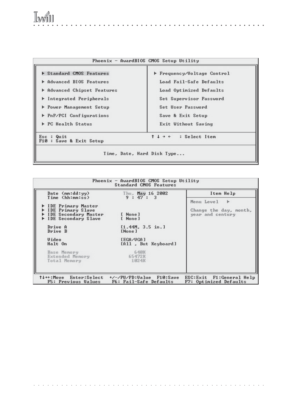 System configuration, User’s manual, Cmos setup utility – interface commands | Intel FB24624100 User Manual | Page 71 / 108