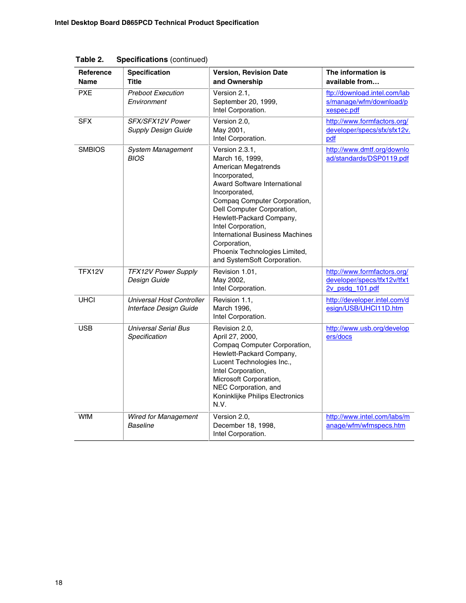 Intel D865PCD User Manual | Page 18 / 110