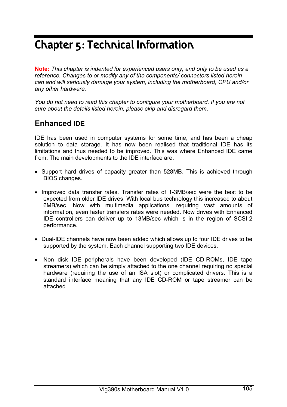 Chapter 5: technical information | Intel Vig390s User Manual | Page 106 / 123