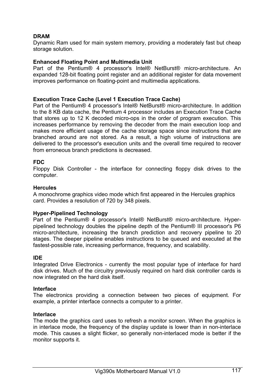 Intel Vig390s User Manual | Page 118 / 123