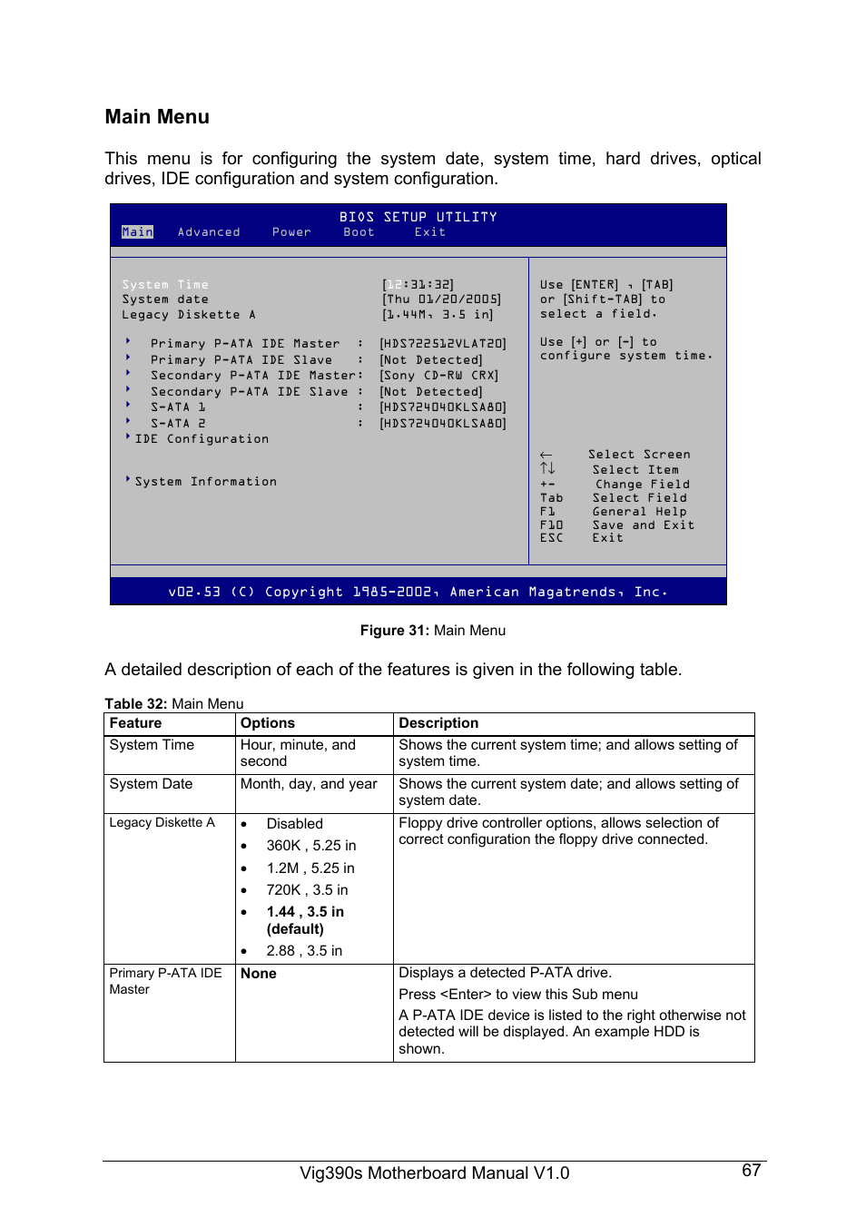 Main menu | Intel Vig390s User Manual | Page 68 / 123