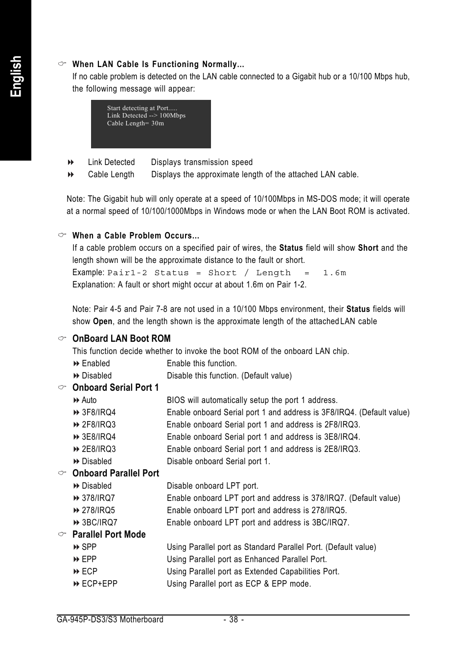 English | Intel GA-945P-DS3/S3 User Manual | Page 38 / 72