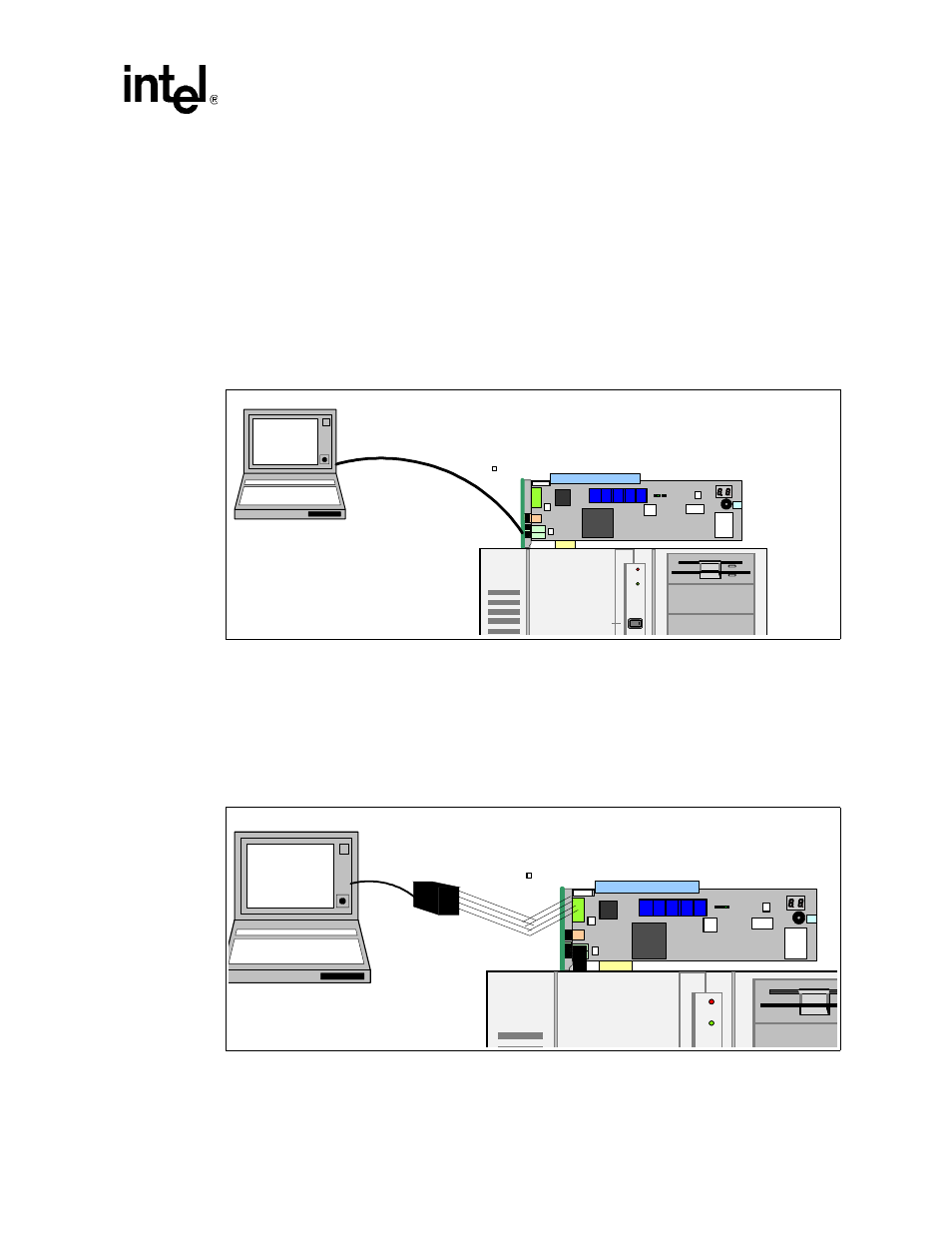 6 host communications examples, 1 serial-uart communication, Figure 2. serial-uart communication | 2 jtag debug communication, Figure 3. jtag debug communication | Intel IQ80333 User Manual | Page 19 / 68