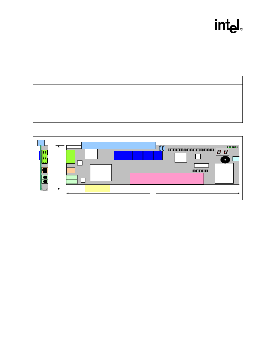 2 board form-factor/connectivity, Table 6. form-factor/connectivity features, Figure 6. board form factor | 26 customer reference board manual | Intel IQ80333 User Manual | Page 26 / 68