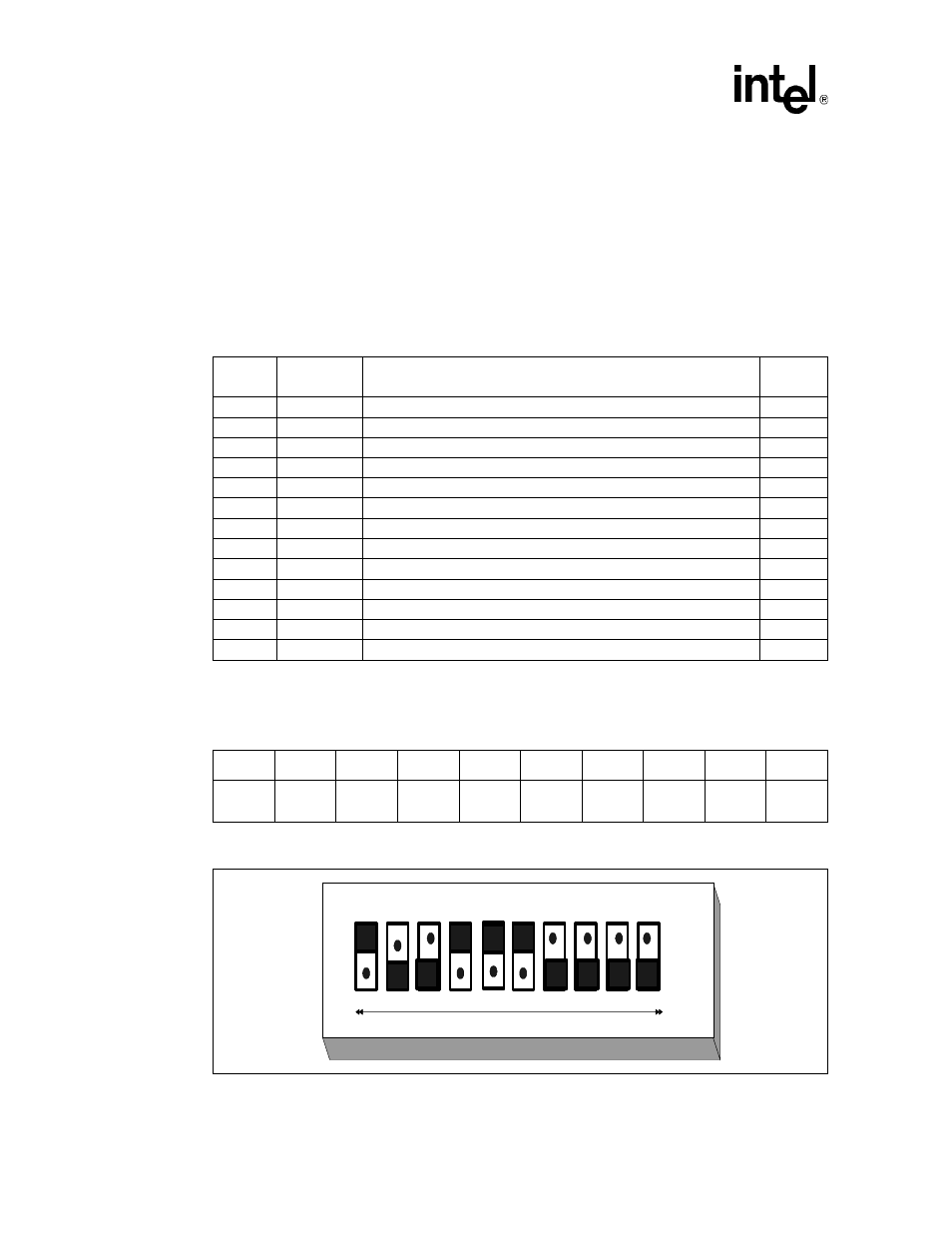 9 switches and jumpers, 1 switch summary, Table 15. switch summary | 2 default switch settings of s7a1- visual, Table 16. switch s7a1, Figure 11. default switch setting switch s7a1, Section 3.9 | Intel IQ80333 User Manual | Page 38 / 68