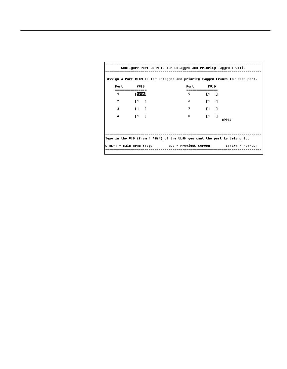 Configure vlan id for untagged traffic, Description | Intel NetStructure 470 User Manual | Page 102 / 155