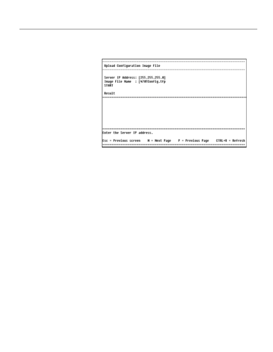 Upload configuration image file, Description | Intel NetStructure 470 User Manual | Page 122 / 155