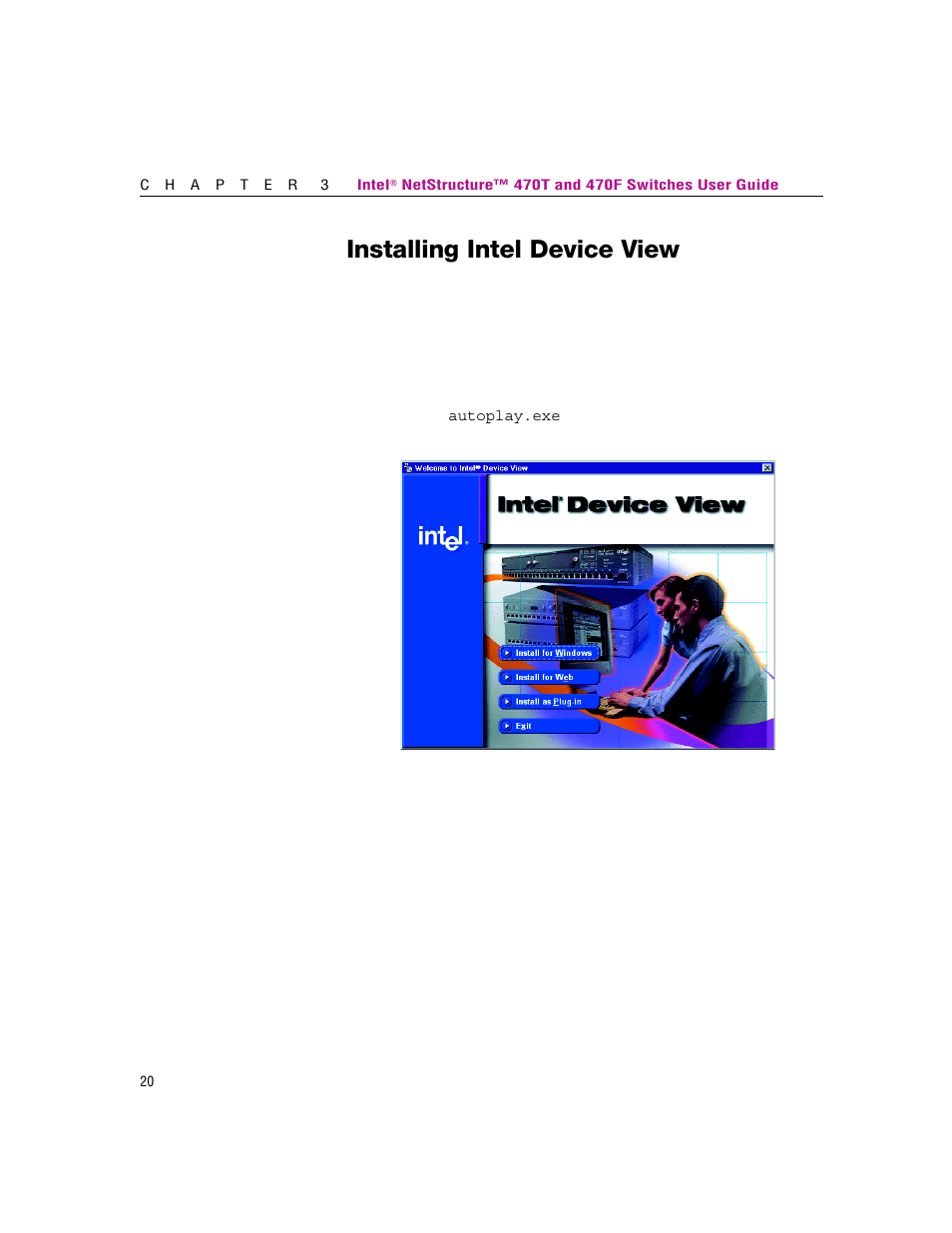 Installing intel device view | Intel NetStructure 470 User Manual | Page 26 / 155