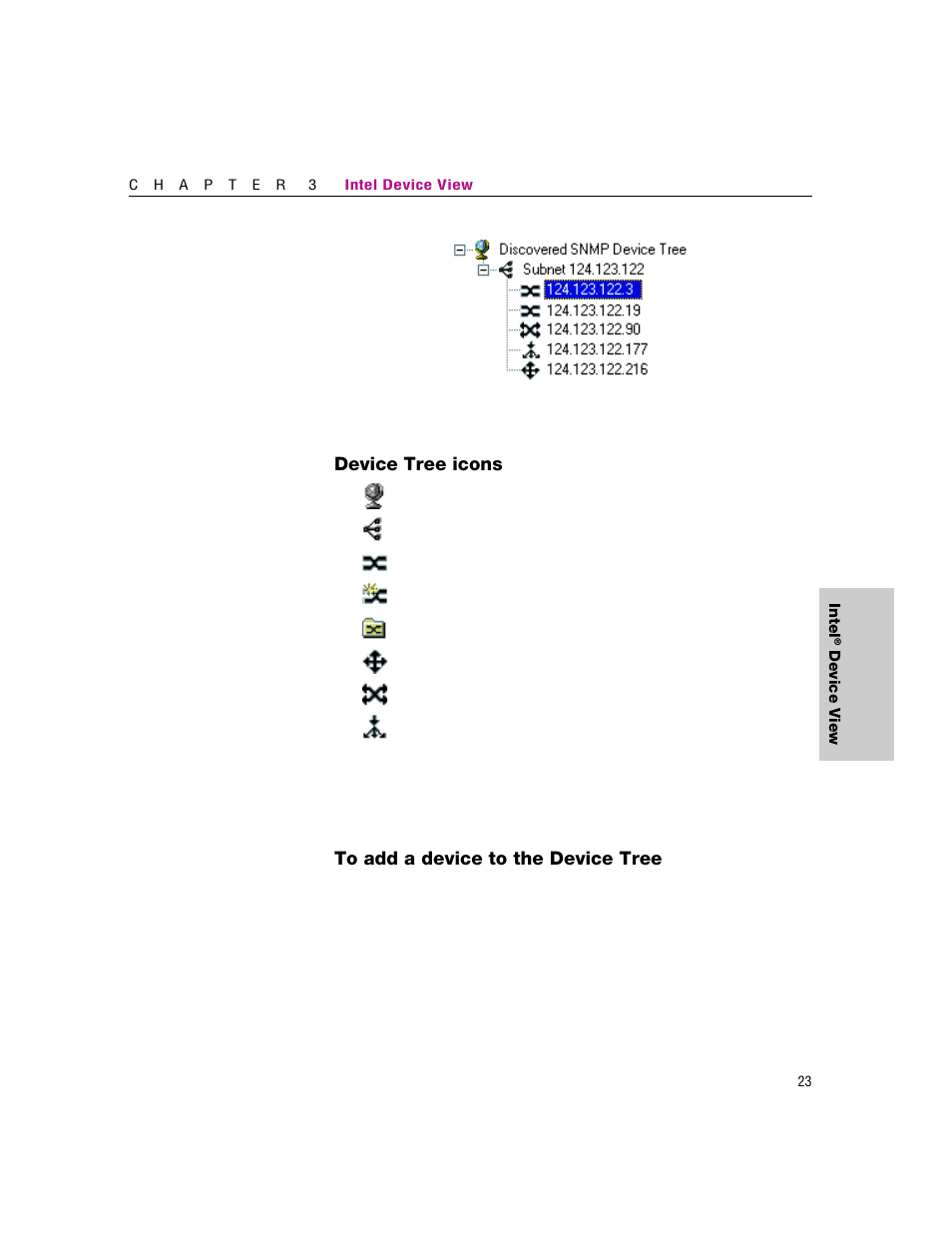 Device tree icons | Intel NetStructure 470 User Manual | Page 29 / 155