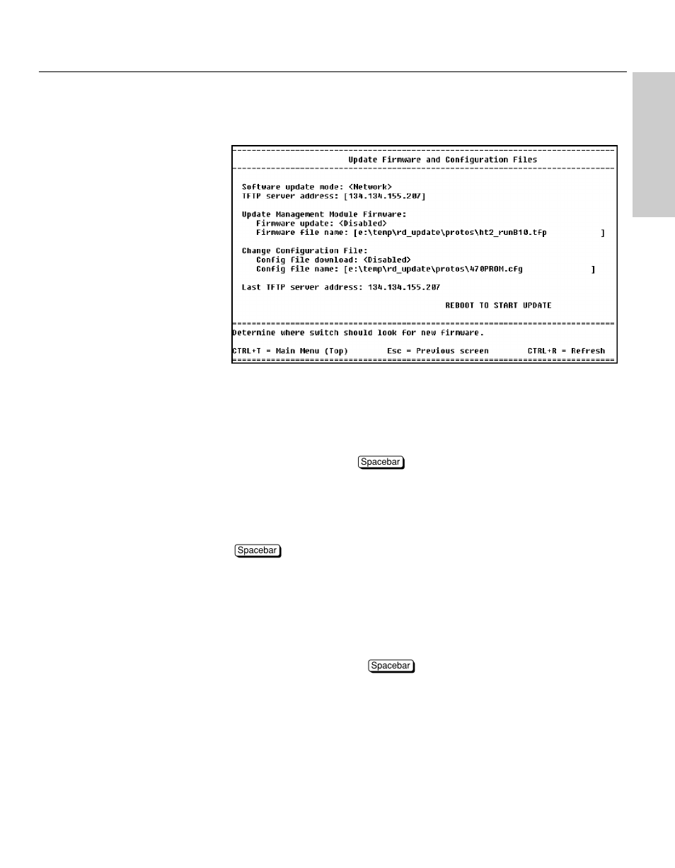 Update firmware and config files, Description | Intel NetStructure 470 User Manual | Page 87 / 155