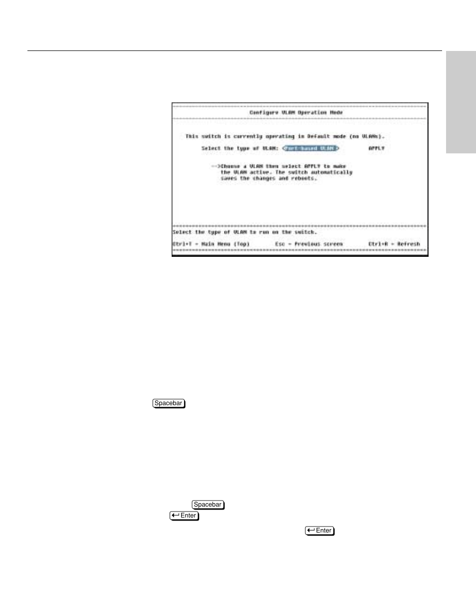 Configure vlan operation mode, Description | Intel NetStructure 470 User Manual | Page 89 / 155