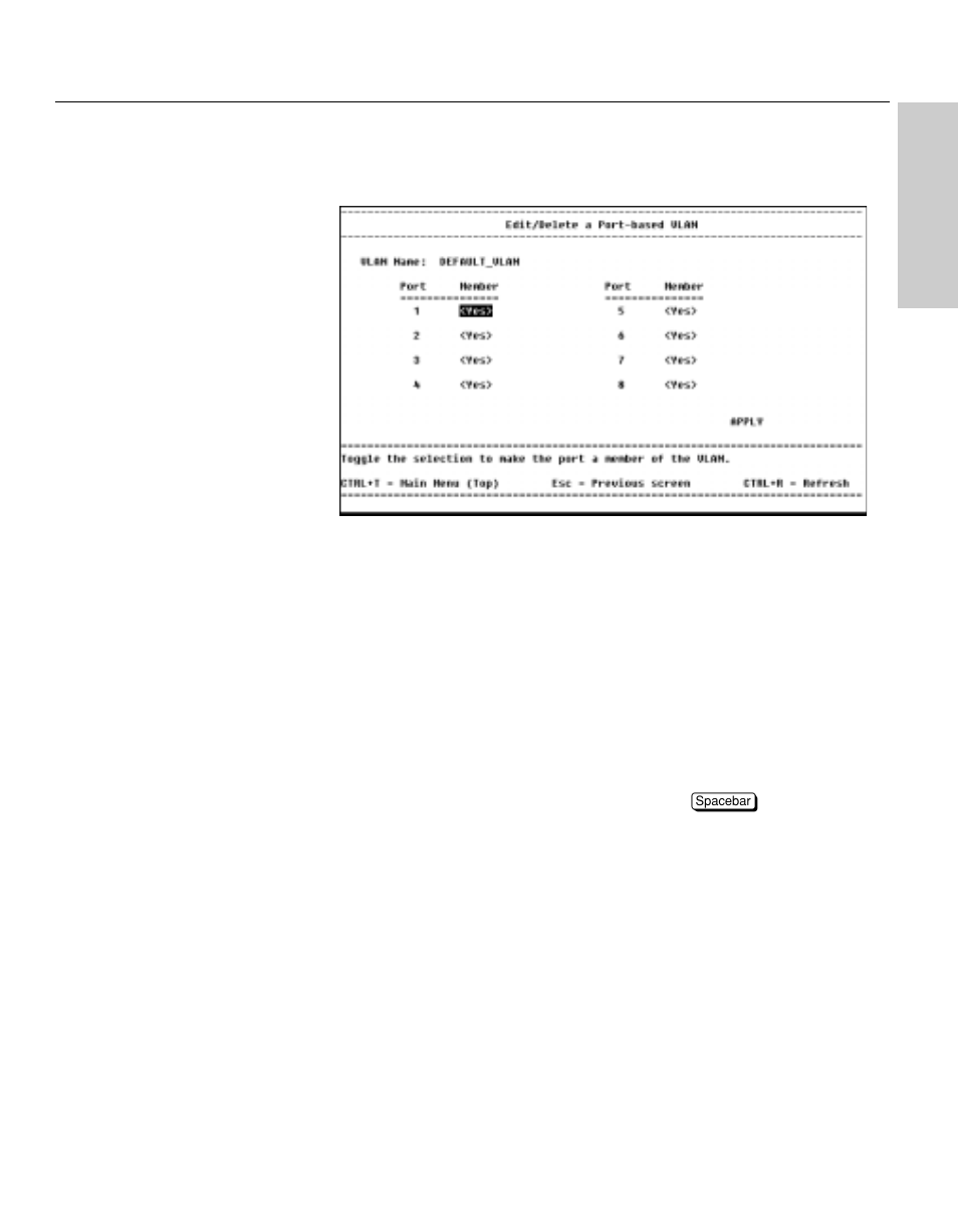 Change port membership in a vlan, Description | Intel NetStructure 470 User Manual | Page 93 / 155