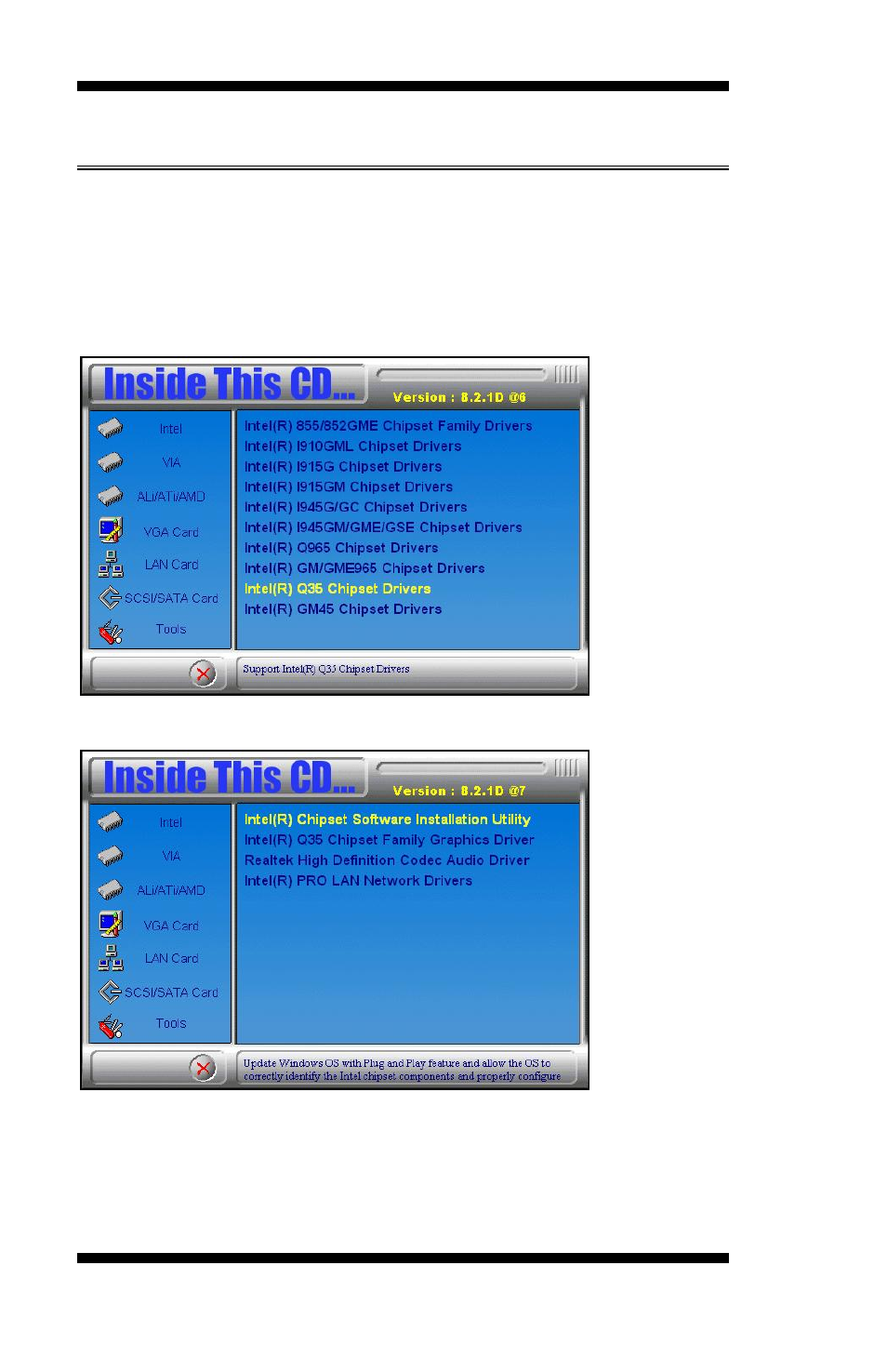 Intel chipset device software installation | Intel MB935 User Manual | Page 46 / 66
