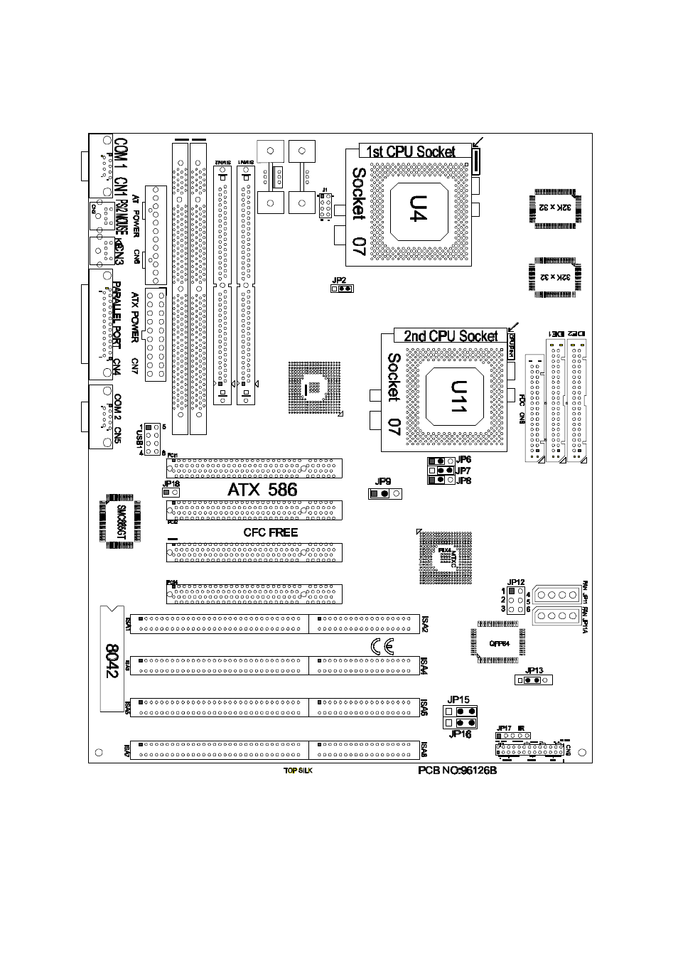 Map of atx586 mother board | Intel 430TX User Manual | Page 10 / 65