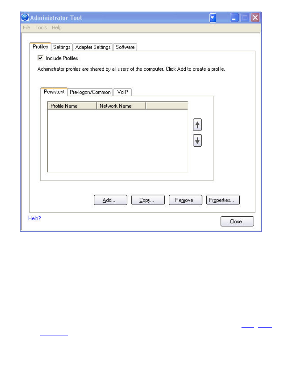 Persistent, Persistent connection | Intel 3945ABG User Manual | Page 100 / 180