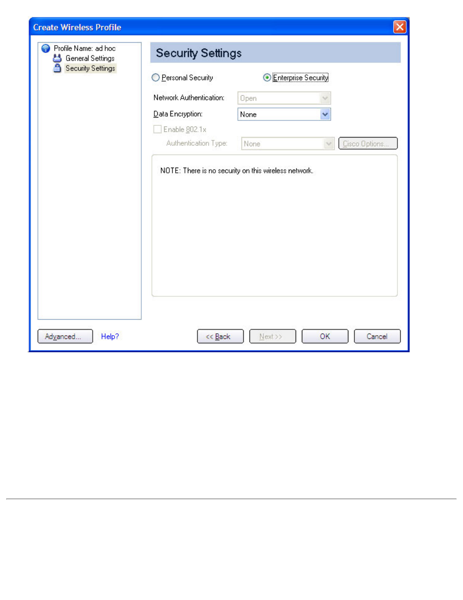 Open authentication | Intel 3945ABG User Manual | Page 59 / 180