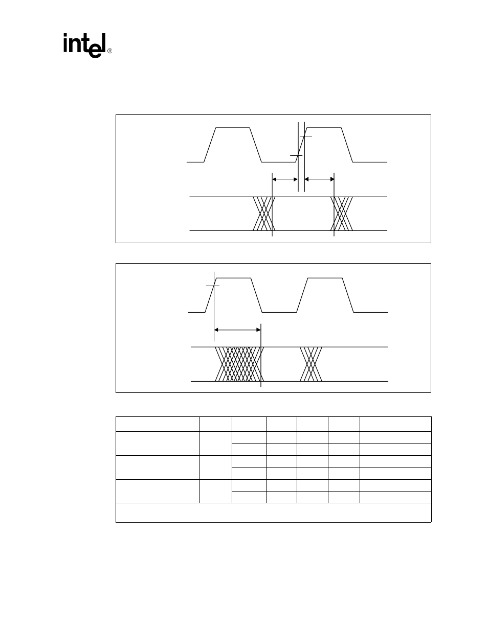 3 mdio ac timing, Figure 43. mdio write timing diagram, Figure 44. mdio read timing diagram | Table 52. mdio timing parameters, Mdio ac timing, Mdio write timing diagram, Mdio read timing diagram, Mdio timing parameters, Table 52 “mdio, Figure 44 | Intel IXF1104 User Manual | Page 146 / 231