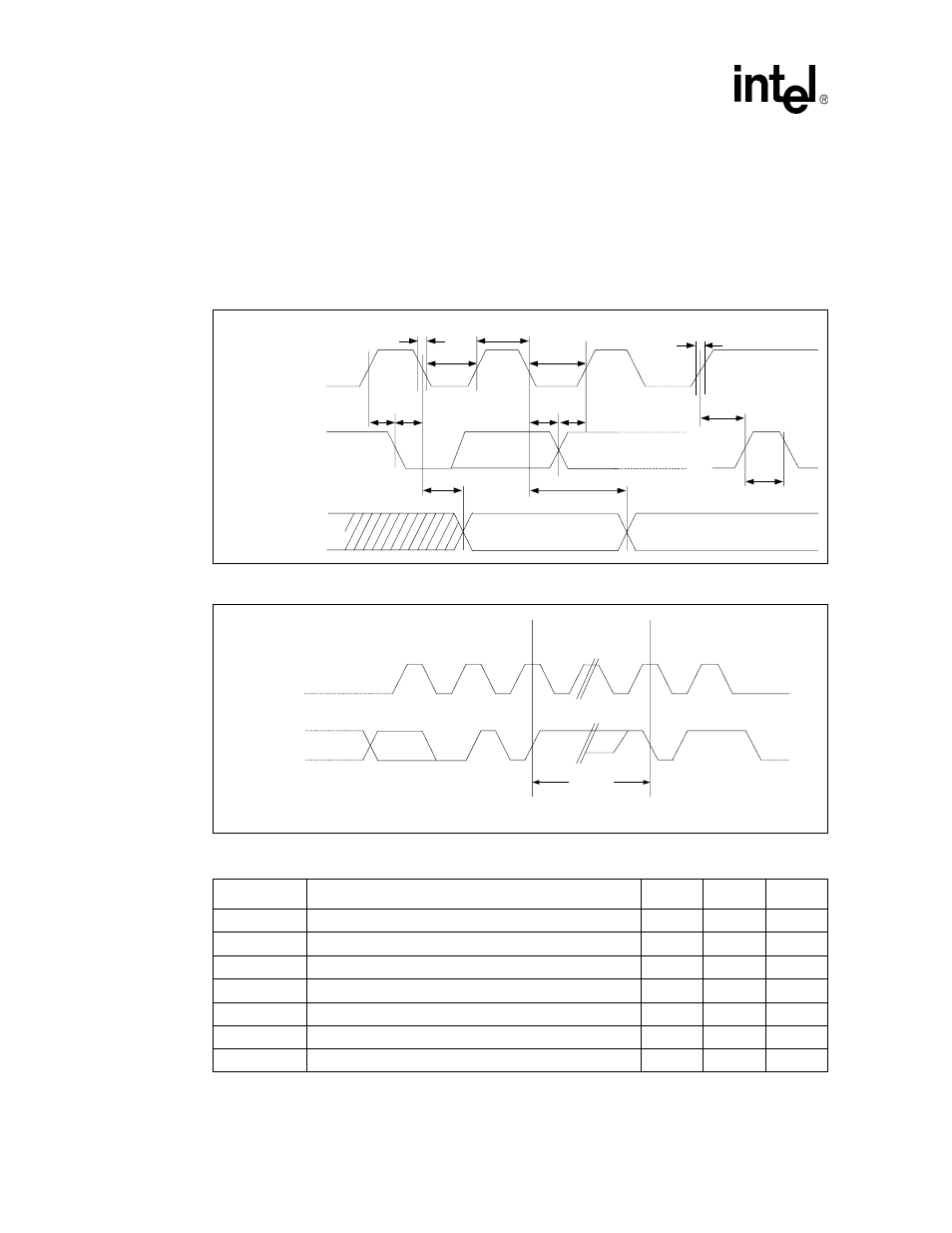 7 optical module and i2c ac timing specification, 1 i2c interface timing, Figure 45. bus timing diagram | Figure 46. write cycle diagram, Optical module and i, Bus timing diagram, Write cycle diagram, 7 optical module and i, C ac timing specification, C interface timing | Intel IXF1104 User Manual | Page 147 / 231