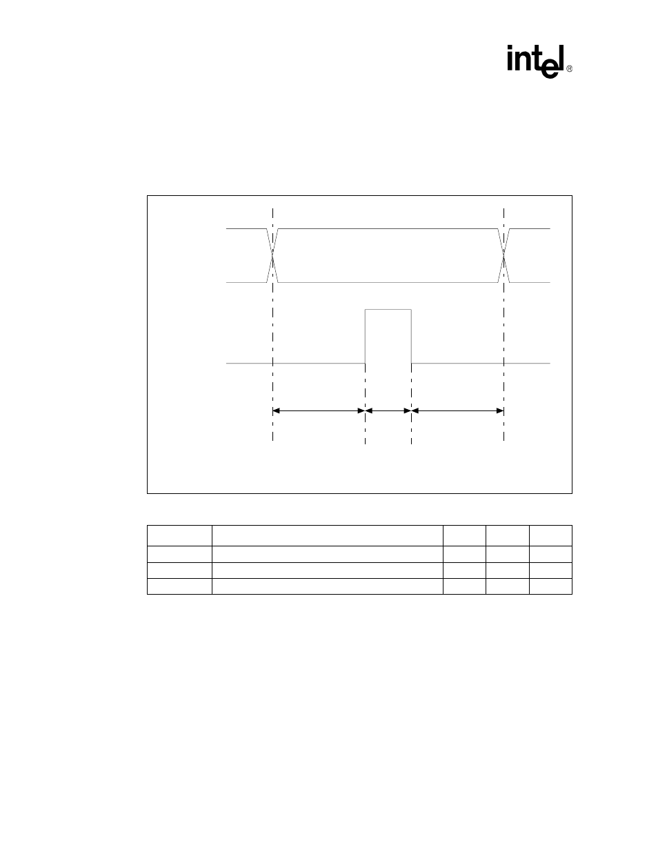 9 transmit pause control ac timing specification, Figure 49. pause control interface timing, Transmit pause control ac timing specification | Pause control interface timing, Transmit pause control interface timing parameters | Intel IXF1104 User Manual | Page 151 / 231