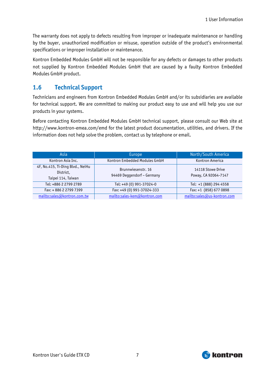 Technical support, 6 technical support | Intel ETX CD User Manual | Page 7 / 91