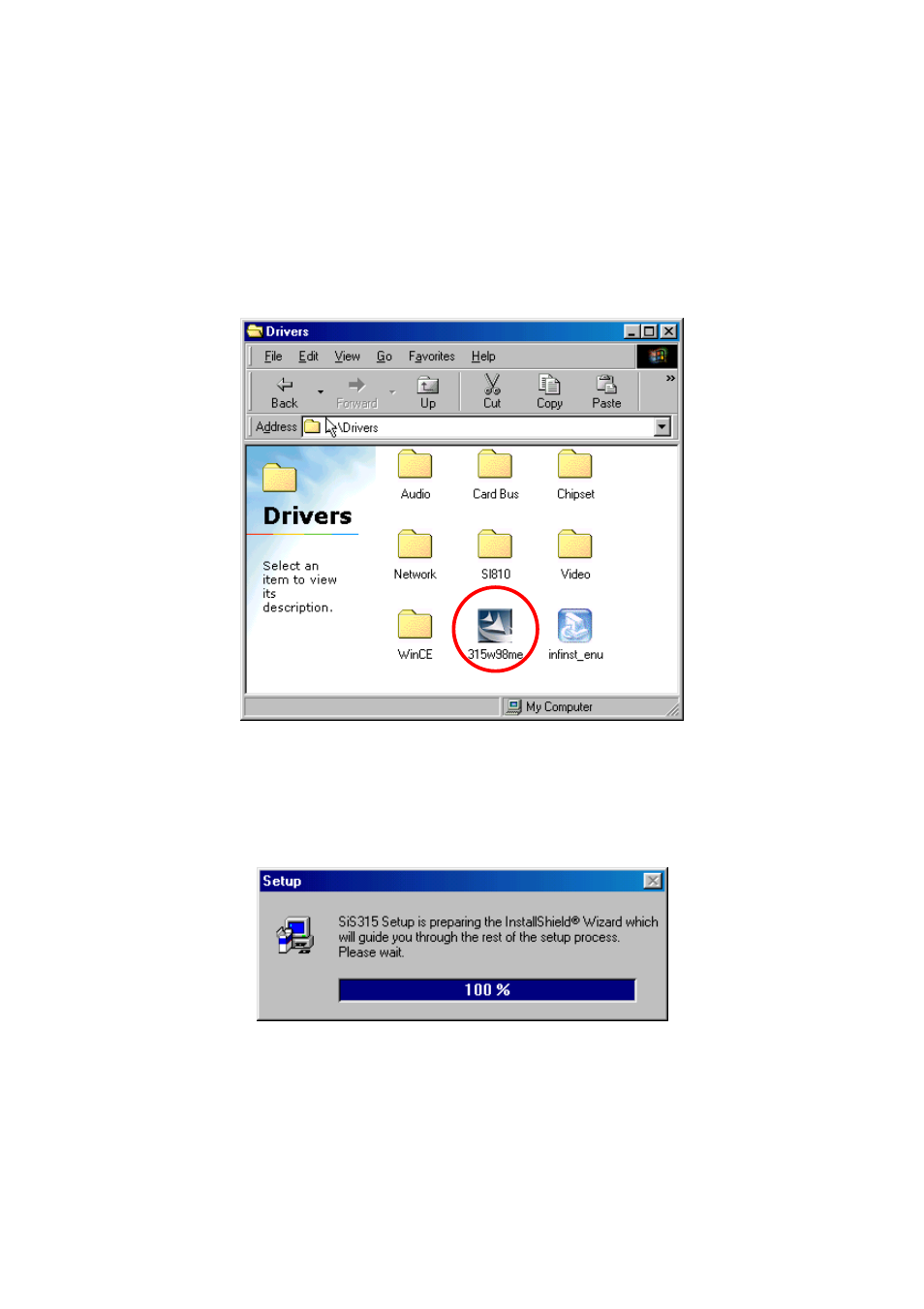 2 driver installation for display adapter, Windows 9x | Intel ECB-870 User Manual | Page 94 / 115