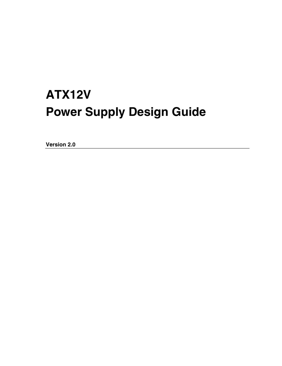 Intel ATX12V User Manual | 43 pages