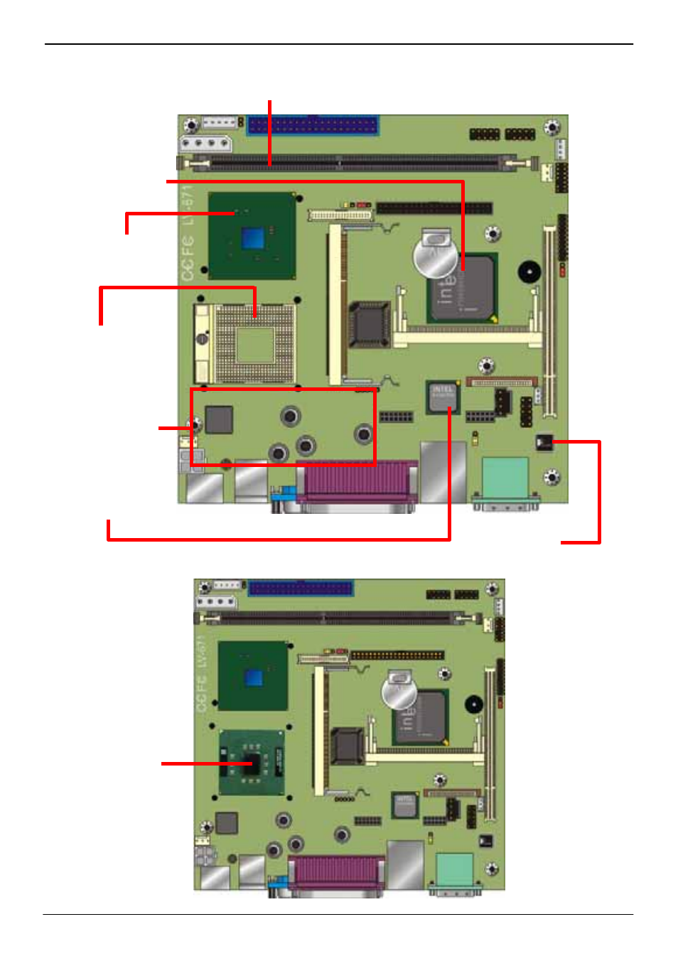 3 <component placement | Intel LV-671 User Manual | Page 13 / 58