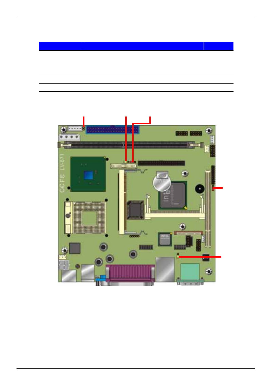 2 <jumper reference | Intel LV-671 User Manual | Page 16 / 58