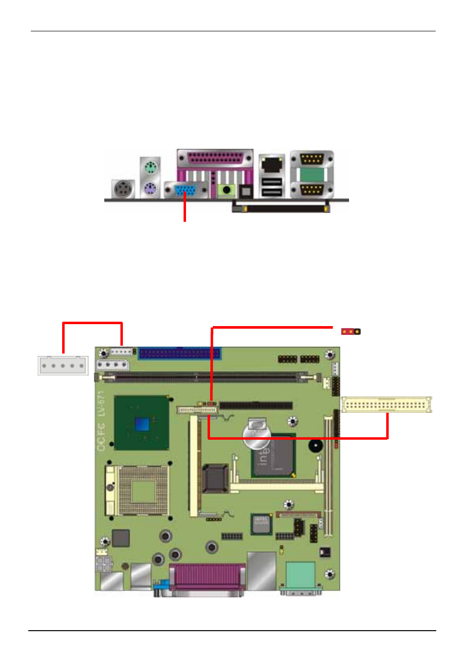 8 <display interface | Intel LV-671 User Manual | Page 24 / 58