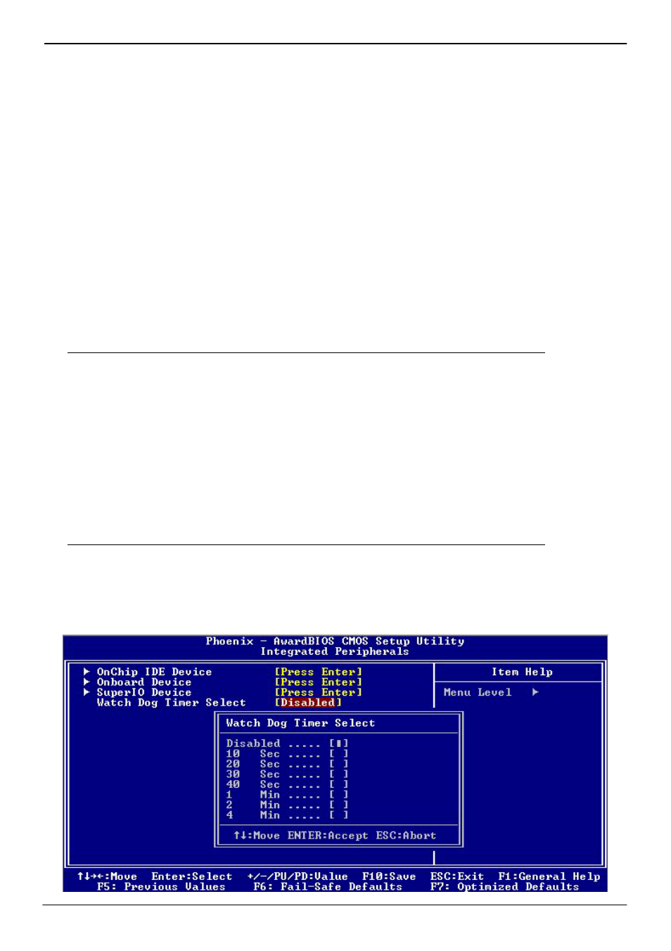 Chapter 3 <system setup, 1 <watchdog timer setting | Intel LV-671 User Manual | Page 37 / 58