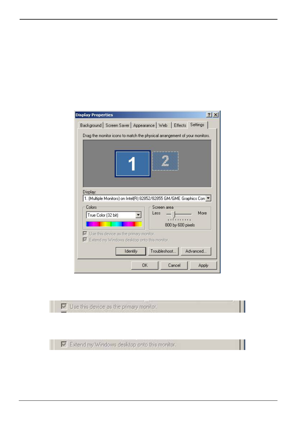 3 <display device setup | Intel LV-671 User Manual | Page 39 / 58