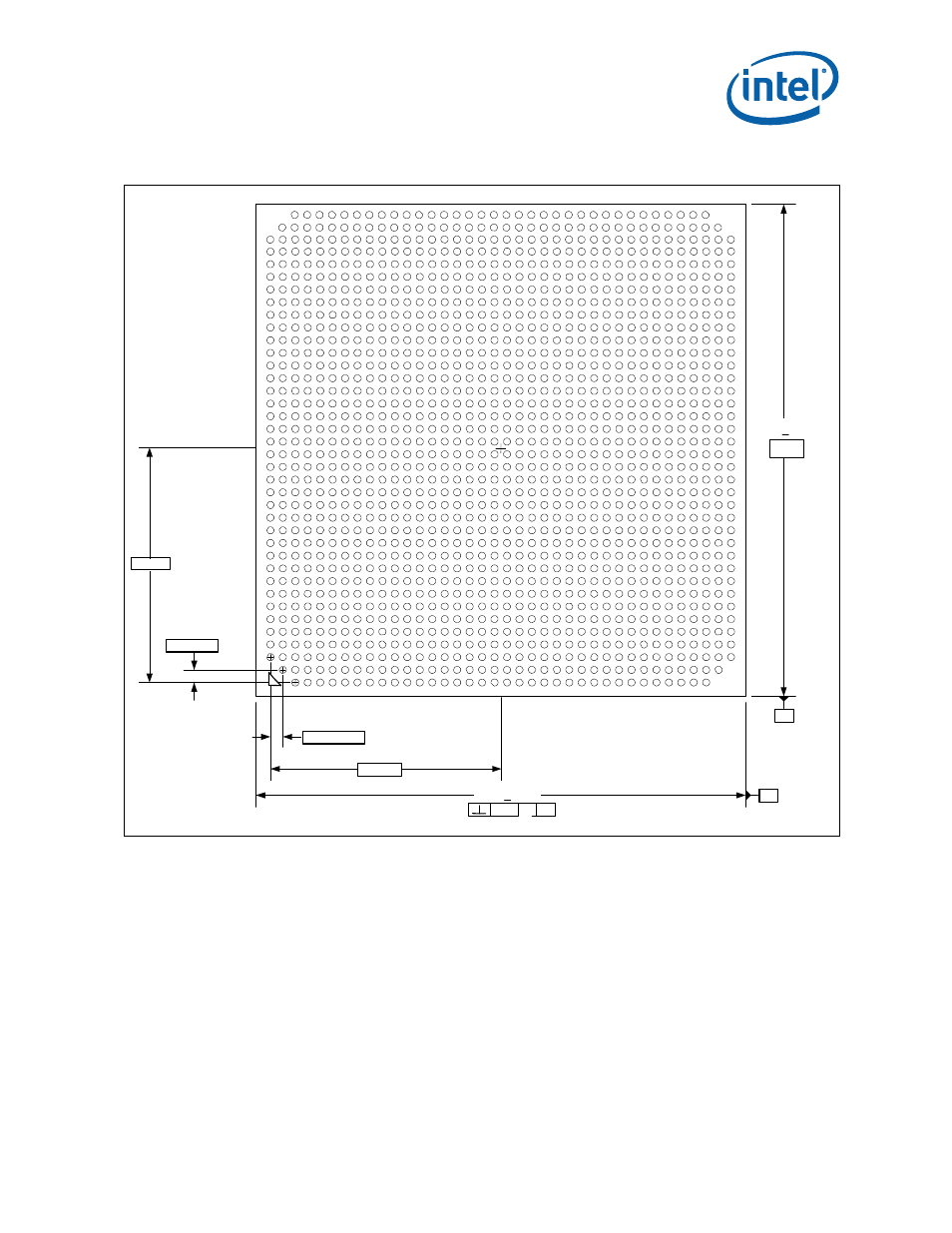 Figure 4. mch package dimensions (bottom view), 1 package mechanical requirements, Package mechanical requirements | Mch package dimensions (bottom view), Figure 4, The intel | Intel WiFi Link 5100 User Manual | Page 11 / 40