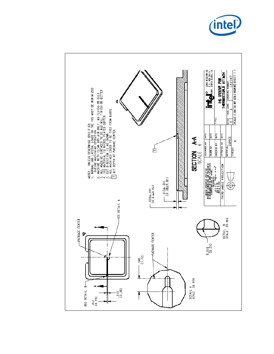 Figure 6. ihs groove dimensions, Ihs groove dimensions, Figure 6 | Intel WiFi Link 5100 User Manual | Page 17 / 40