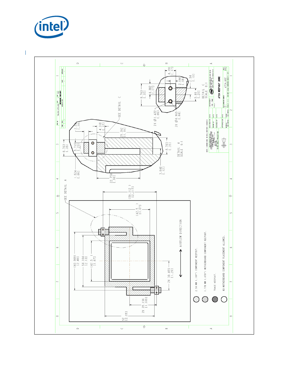 Figure 25. advancedtca* component keepout zone, 25 advancedtca* component keepout zone, Figure 25 | Intel WiFi Link 5100 User Manual | Page 34 / 40