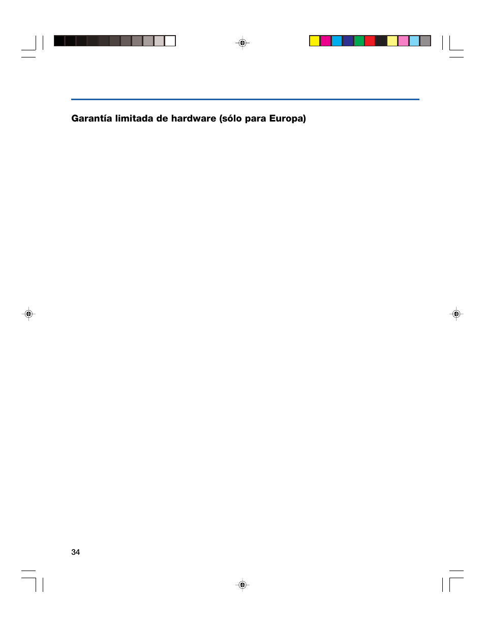 Garantía limitada de hardware (sólo para europa) | Intel 410T User Manual | Page 36 / 40