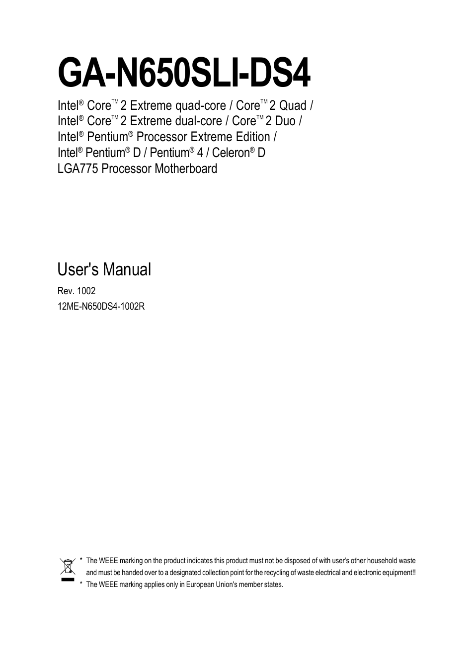 Intel GA-N650SLI-DS4 User Manual | 88 pages