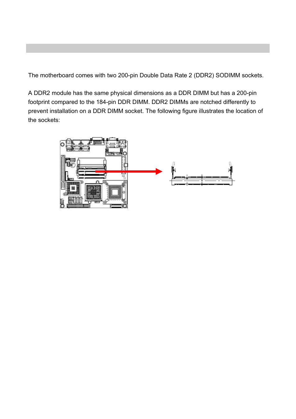 5 system memory, 1 dimm sockets location, System memory | Dimm sockets location | Intel EMX-965GME User Manual | Page 23 / 43