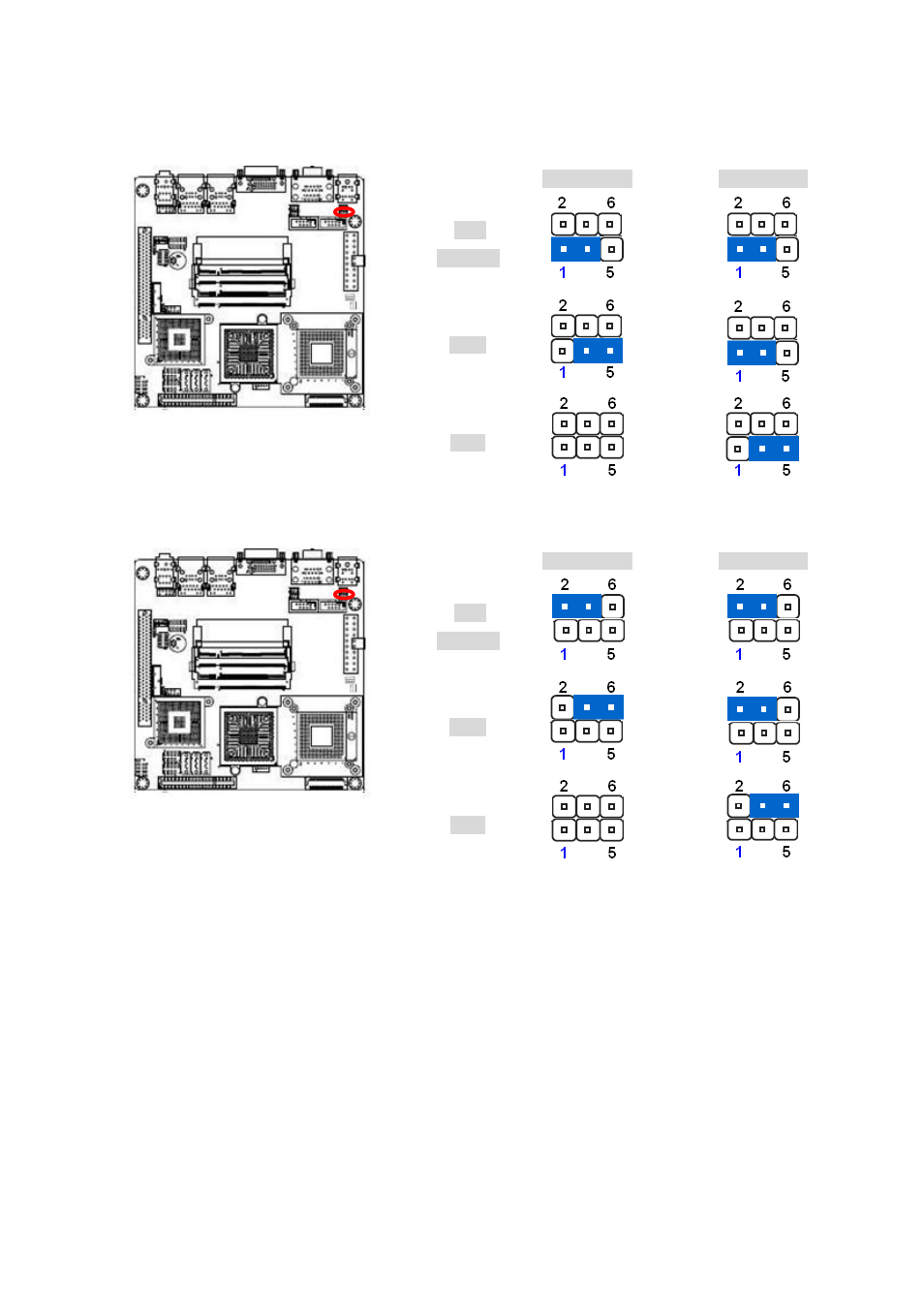 4 com3 ri/+5v/+12v selection (jcompwr3, jcompwr4), 5 com4 ri/+5v/+12v selection (jcompwr3, jcompwr4), Com3 ri/+5v/+12v selection (jcompwr3, jcompwr4) | Com4 ri/+5v/+12v selection (jcompwr3, jcompwr4) | Intel EMX-965GME User Manual | Page 31 / 43