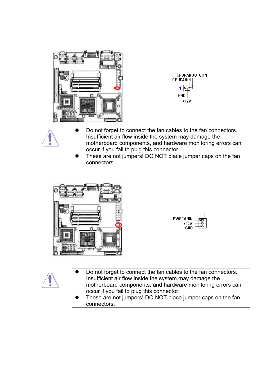 6 cpu fan connector (cpu_fan1), 7 power fan connector (pwr_fan1), Cpu fan connector (cpu_fan1) | Power fan connector (pwr_fan1) | Intel EMX-965GME User Manual | Page 37 / 43