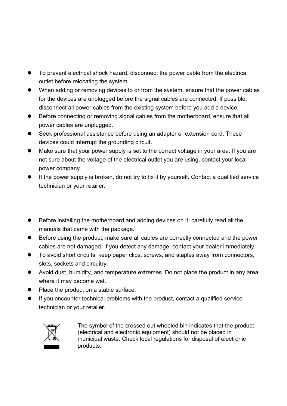 Safety information, Electrical safety, Operation safety | Intel EMX-965GME User Manual | Page 4 / 43