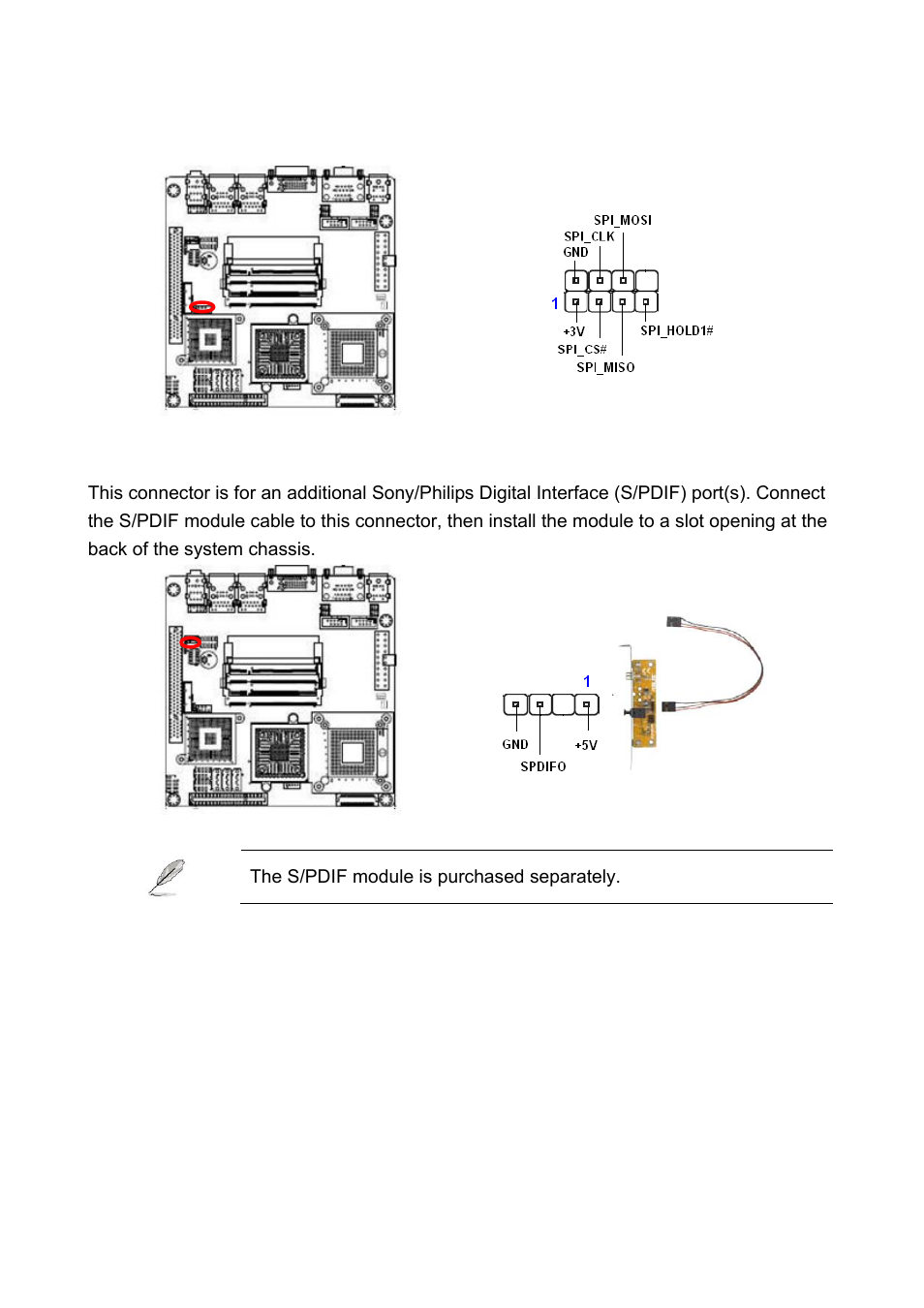 13 spi connector (jspi1), 14 digital audio connector (spdif_out2), Spi connector (jspi1) | Digital audio connector (spdif_out2) | Intel EMX-965GME User Manual | Page 41 / 43